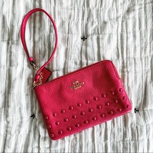 🎉SALE🎉 Studded Leather Coach Wristlet NWOT